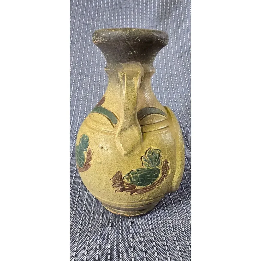 Small Clay Chiminea Vintage Terracotta Mini Tea Light Votive Tabletop Art